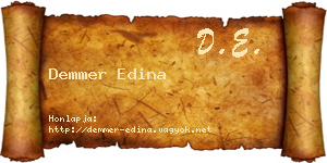 Demmer Edina névjegykártya